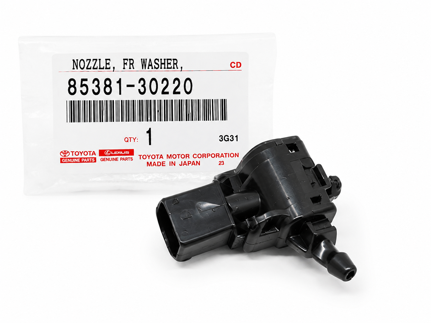 Gicleur de lave-glace avant d’origine Toyota / Lexus référence 85381-30220 ;Toyota Nozzle FR Washer 85381-30220