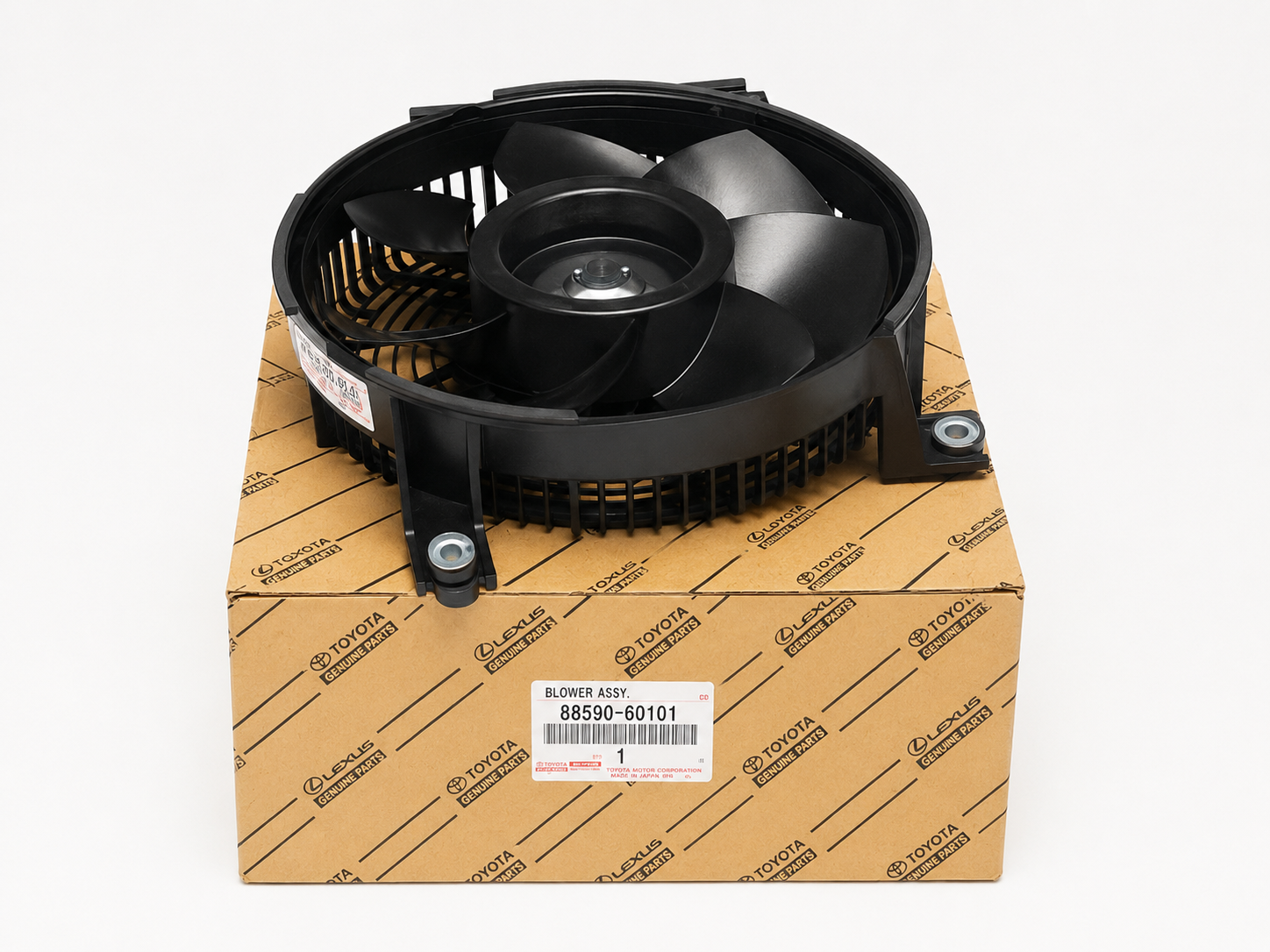 Blower Assy Toyota 88590-60101 . ASSY SOUFFLEUR d'origine Toyota, avec carénage 88590-60101-