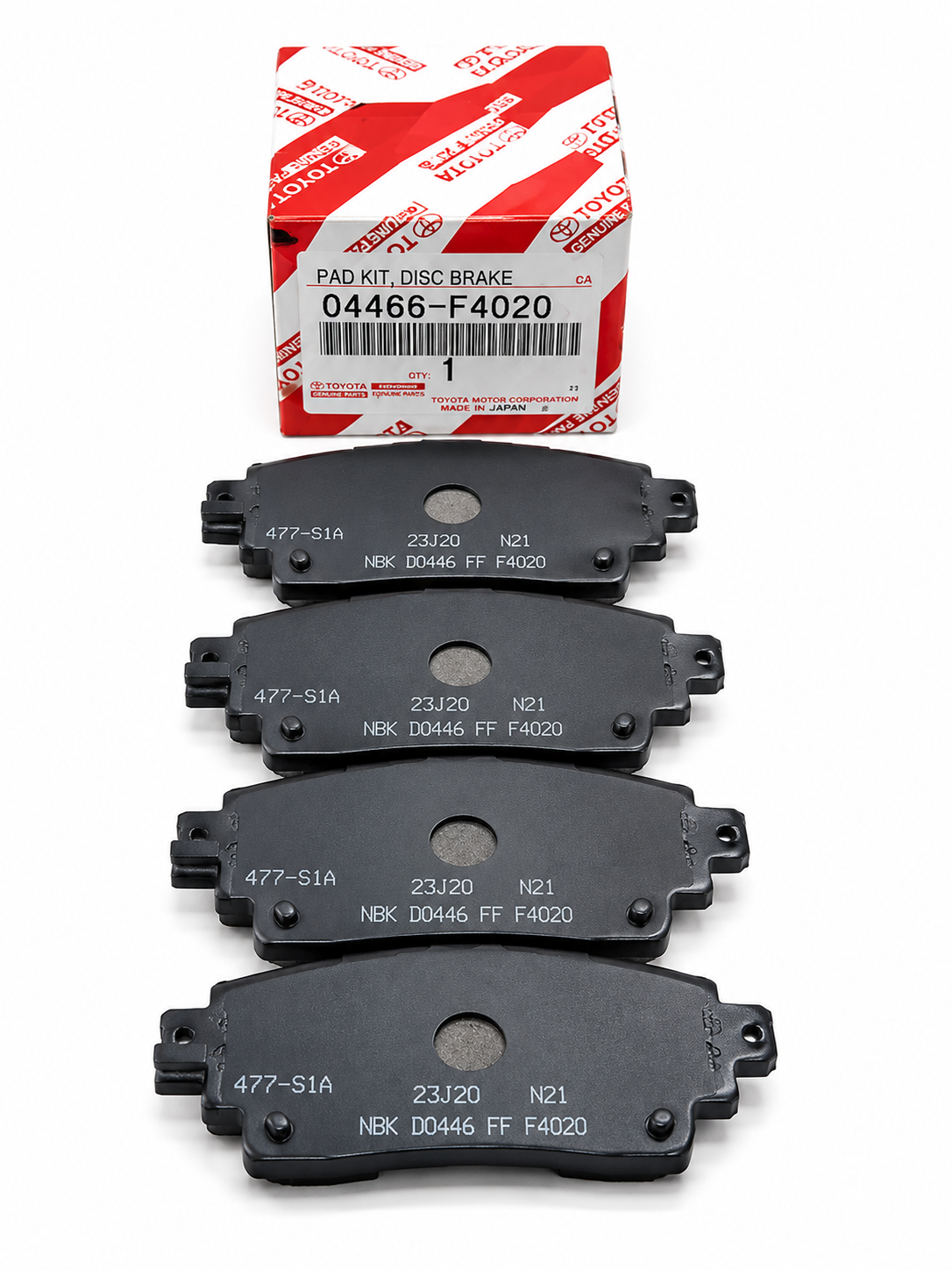 Plaquettes de Frein Avant Toyota 04466-F4020 – Qualité d’Origine Toyota