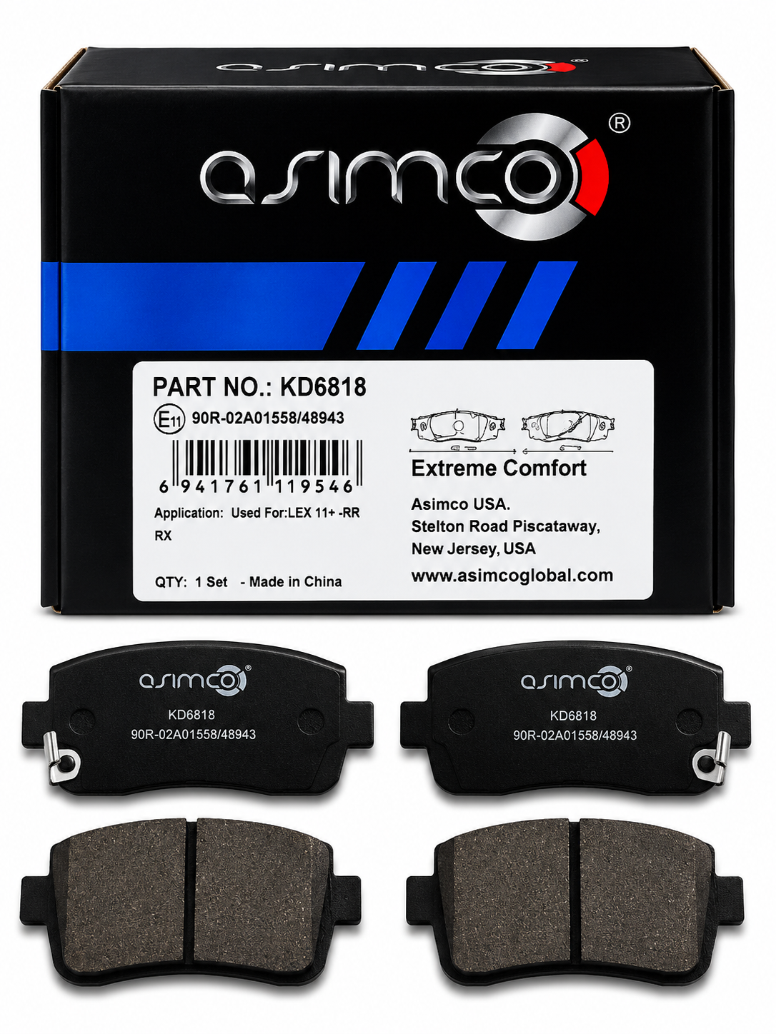 Plaquettes de Frein Arrière Asimco KD6818