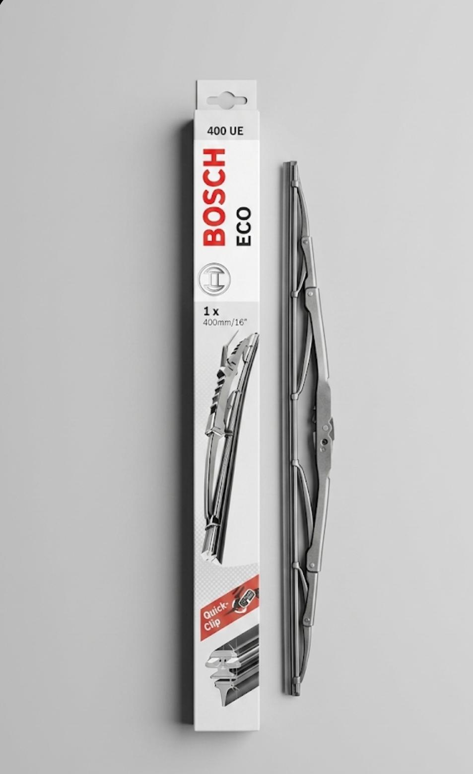 Bosch Balai d’Essuie-Glace Bosch ECO 400 UE – 400 mm / 16” Qualité et Visibilité Optimale
