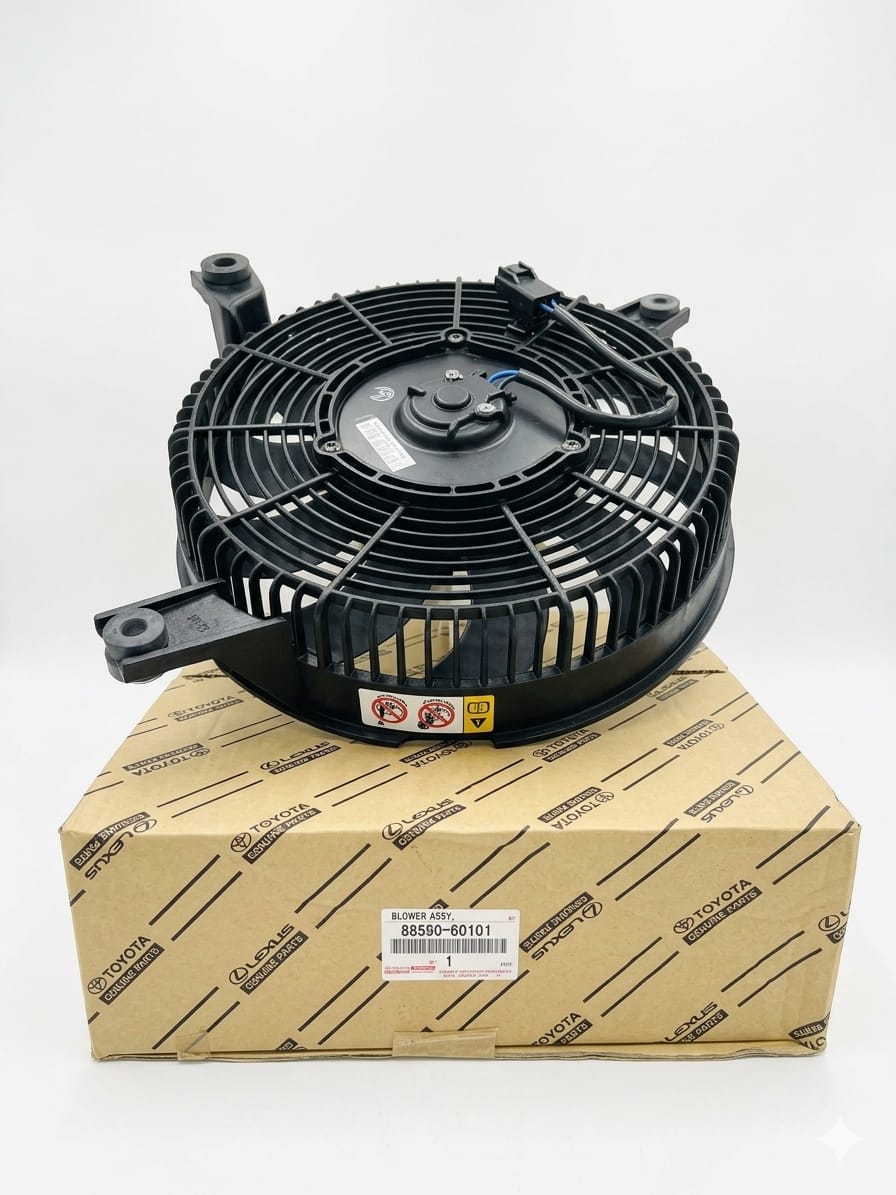 Blower Assy Toyota 88590-60101 . ASSY SOUFFLEUR d'origine Toyota, avec carénage 88590-60101-