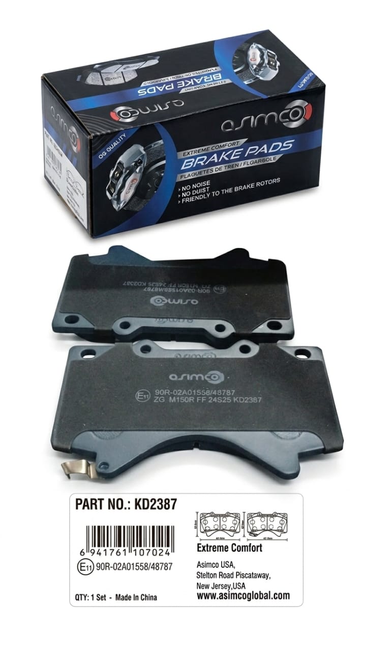 Plaquettes de Frein Avant Asimco KD2387 – Freinage Haute Performance
