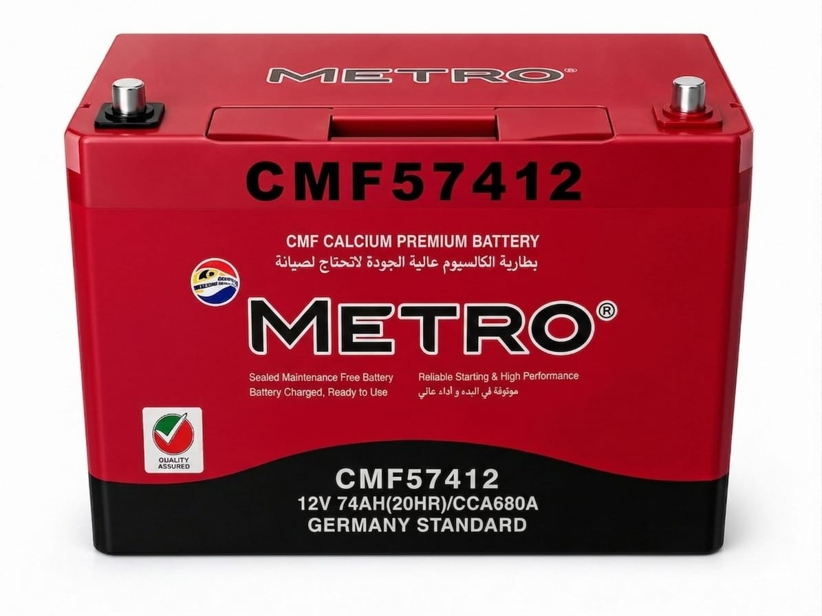Batterie Auto METRO CMF57412 12V 74AH 680A – Haute Performance Sans Entretien